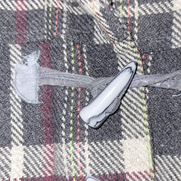 O'NEILL VTG Hoodie Grey Plaid Acrylic Wool Blend Jacket Long Sleeve Size Large - Picture 7 of 8